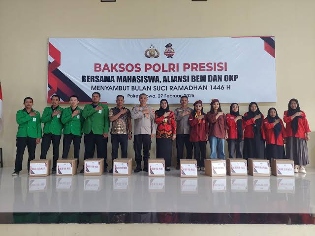 Polres Gowa Gandeng Berbagai Elemen Kepemudaan Dengan Selenggarakan Baksos Polri Presisi