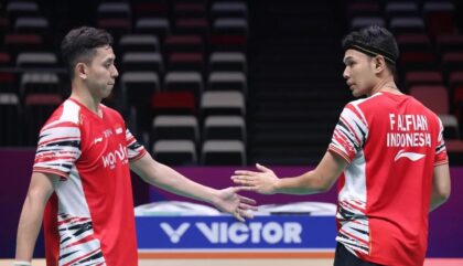 Fajar/Rian Buka Keunggulan Indonesia 1-0 atas Inggris di Piala Sudirman 2025