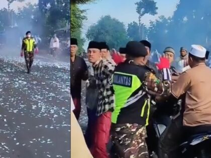 Anggota Banser Nyaris Dikeroyok Massa Usai Tendang Petasan Menyala
