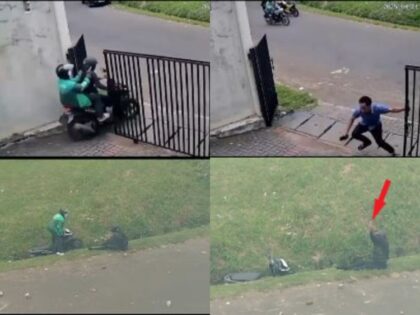 Aksi Curanmor Bersenpi di Tangerang Gagal Total, Pelaku Terjun ke Got dan Dihakimi Massa