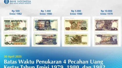 BI Tarik 4 Pecahan Uang Kertas Lama, Segera Tukar Sebelum Terlambat