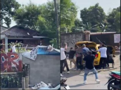 Pria Bersenpi Laras Panjang Hebohkan Warga di Kemang