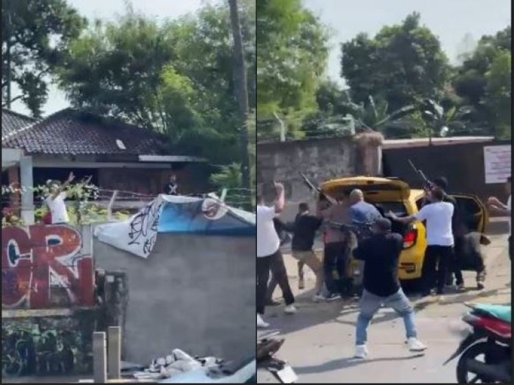 Pria Bersenpi Laras Panjang Hebohkan Warga di Kemang