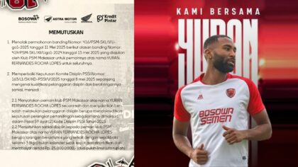 Yuran Fernandes Boleh Main Lagi Setelah 9 Agustus, Persiapan PSM Makassar Musim Depan Aman