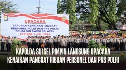 Kapolda Sulsel Pimpin Langsung Upacara Kenaikan Pangkat Ribuan Personel dan PNS Polri - Kapolda - Gambar 862
