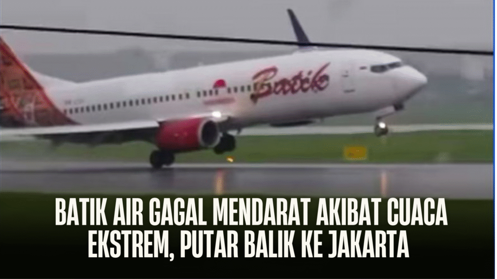 Mencekam di Udara: Batik Air Gagal Mendarat Akibat Cuaca Ekstrem, Putar Balik ke Jakarta