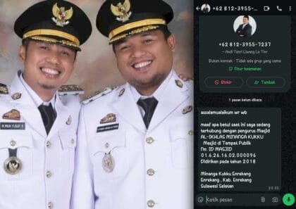 Penipuan Digital Catut Nama Bupati dan Wakil Bupati Enrekang, Warga Diminta Waspada - penipuan digital,bupati dan wakil bupati enrekang - Gambar 808