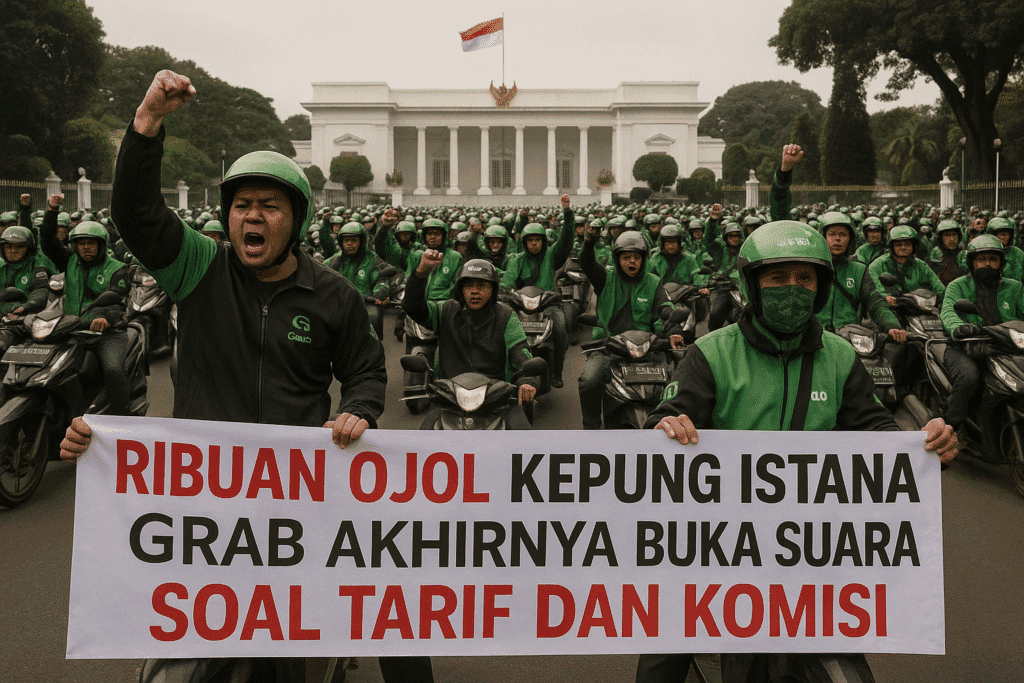 Ribuan Ojol Kepung Istana! Grab Akhirnya Buka Suara soal Tarif dan Komisi - Ribuan - Gambar 573