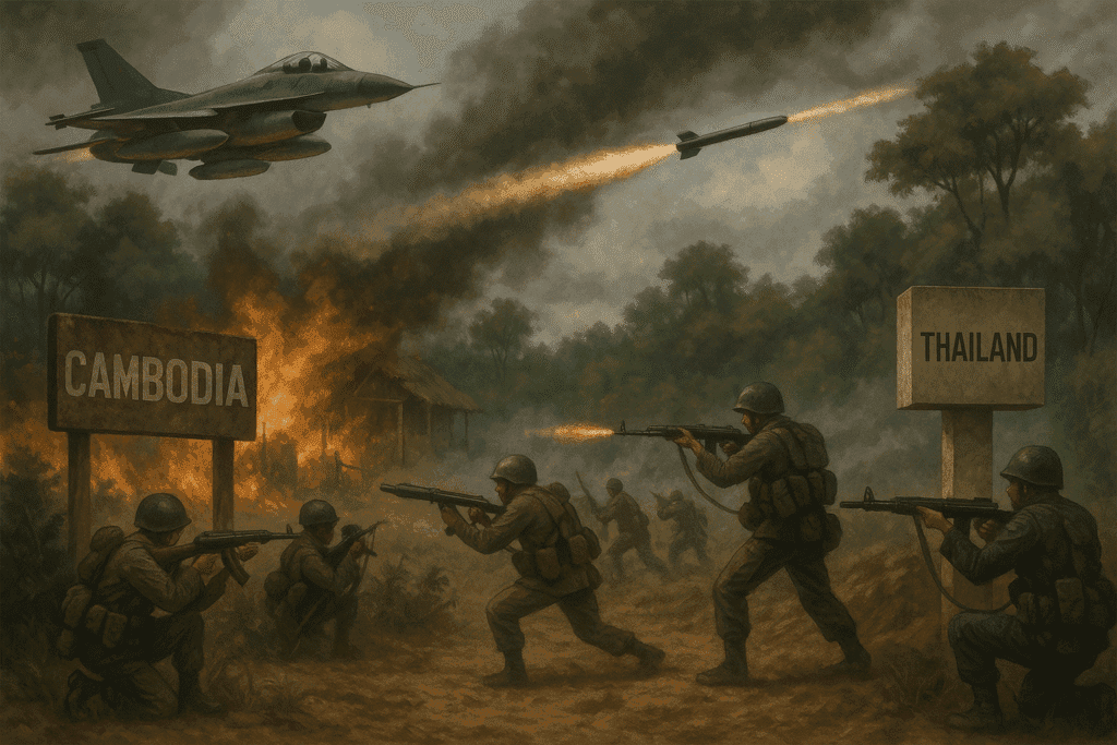 Konflik Bersenjata Meletus di Perbatasan Thailand-Kamboja, Jet Tempur Dikerahkan - Thailand - Gambar 542