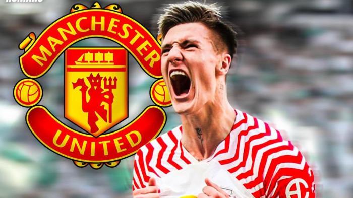 Benjamin Sesko sepakat gabung Manchester United, foto dicapture dari X 8 Agustus 2025.