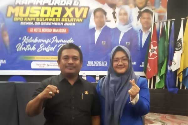 Ketum Ormas Semut Hitam Indonesia, Syaripuddin, menyampaikan ucapan selamat atas terpilihnya Vonny Ameliani sebagai Ketua DPD II KNPI Sulsel.