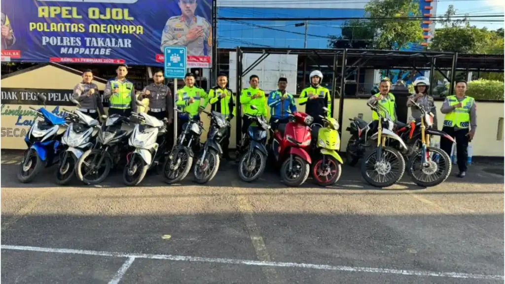 Satlantas Takalar Amankan 11 Motor Balap Liar Saat Subuh 1 Takalar