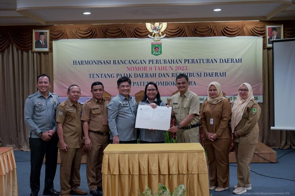 Kemenkum NTB Dampingi Harmonisasi Perda Pajak Lombok Utara 1 NTB