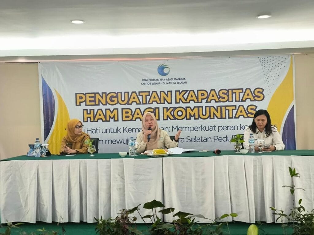 DWP Kemenkum Sumsel Ikuti Penguatan Kapasitas HAM Komunitas 1 Kemenkum