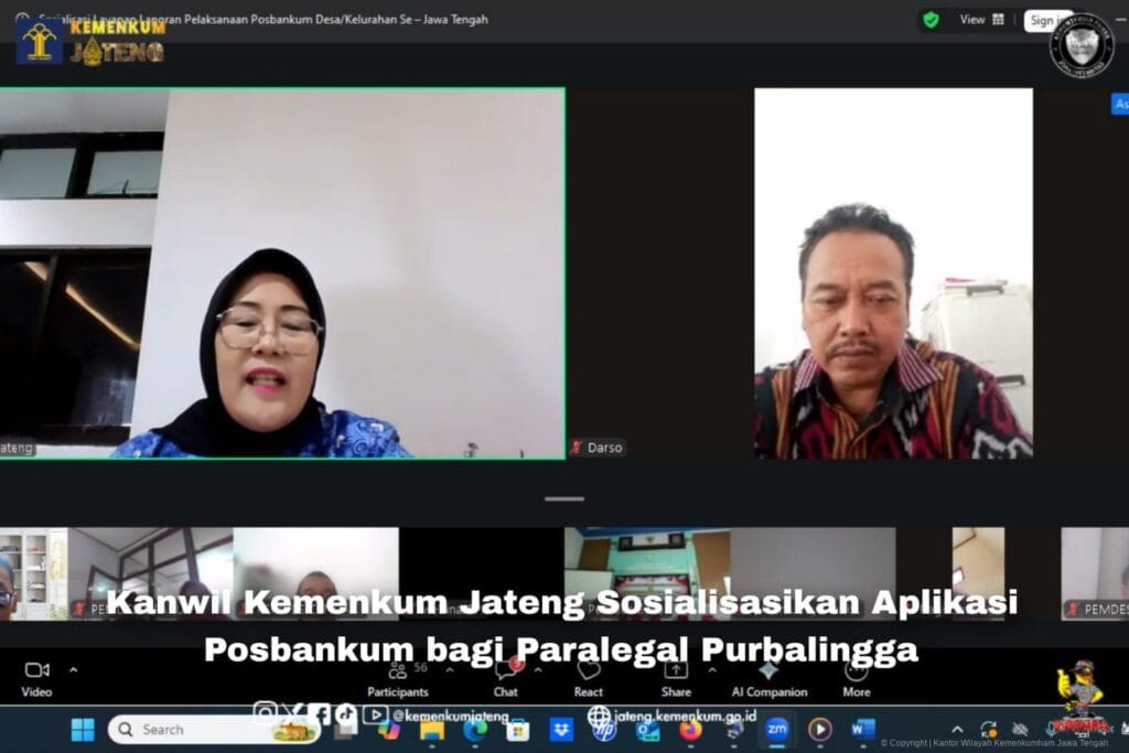 Kemenkum Jateng Sosialisasikan Aplikasi Posbankum di Purbalingga 1 Posbankum