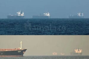 anker-tanker terlihat berlabuh di luar pantai Fujairah, Uni Emirat Arab, saat Iran berjanji akan menutup Selat Hormuz di tengah konflik antara Amerika Serikat dan Israel dengan Iran, 3 Maret 2026.