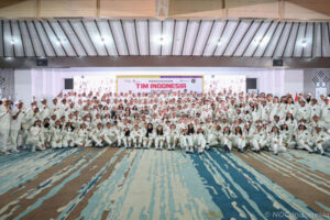 Komite Olimpiade Indonesia (NOC Indonesia) resmi mengukuhkan Tim Indonesia untuk menghadapi Asian Games 2026 Aichi-Nagoya. Wisma Serba Guna GBK Senayan, Jakarta, Rabu (9/9/2026).