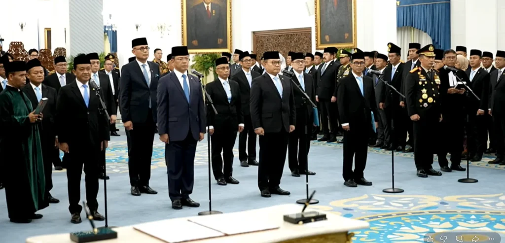Pelantikan di Istana pada 1 Oktober 2026 (dok. YouTube Setpres)